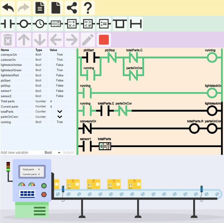 PLC Simulator Online screenshot